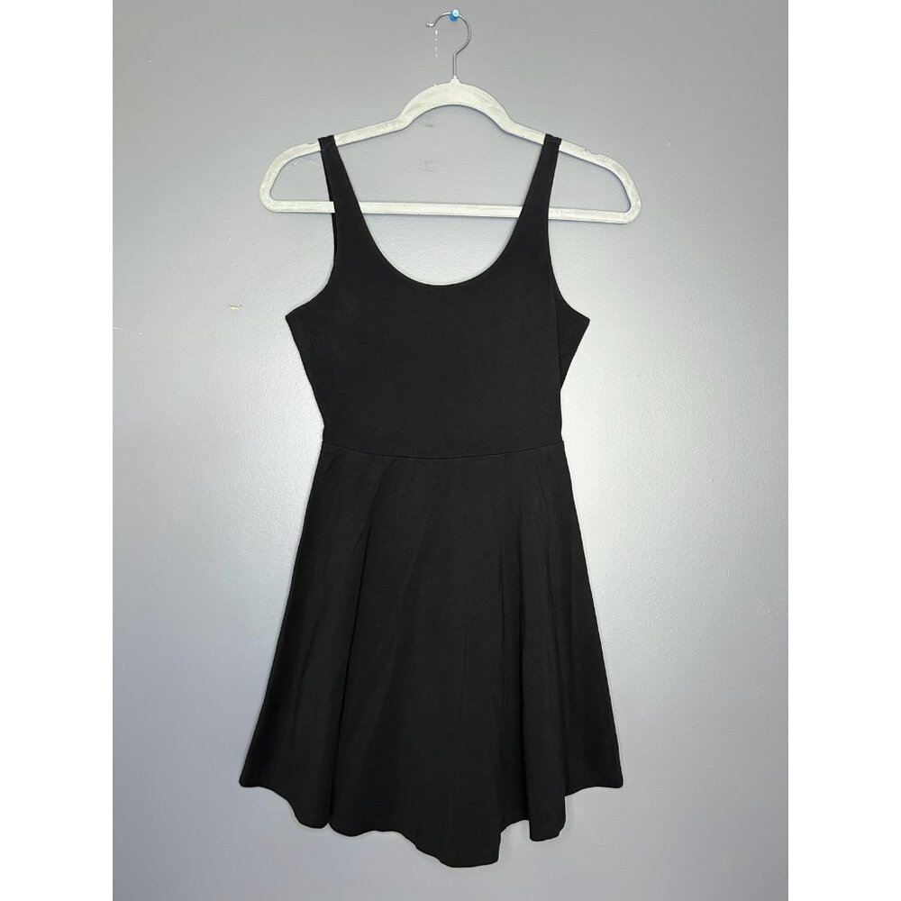 PINK Victoria’s Secret Dress XS Black Fit & Flare Mini Casual Cute Cotton Skater